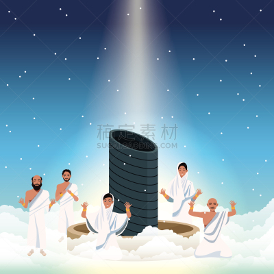云,天空,人,麦加朝圣,国际著名景点,手稿,穆罕默德,波斯湾,埃及,背景