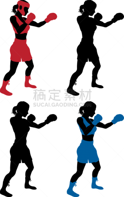 拳击,女性,分离着色,白色,人,运动,头饰,拳击型健身运动,图像,女人