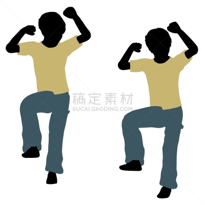 男孩,狂怒的,分离着色,轮廓,摆拍,生气,图像,矢量,剪影,愤怒