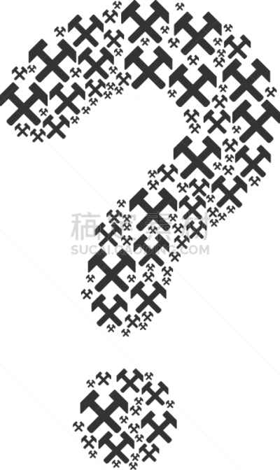 计算机图标,锤子,多样,建筑业,动机,设备用品,问号,问题,构图,研究