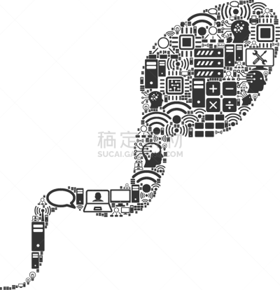 精子,抽象拼贴画,计算机图标,商务,电子邮件,一个物体,概念,技术,发展,进展