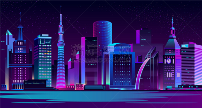 城市,夜晚,现代,地形,未来,矢量,水,商务,暗色,照亮
