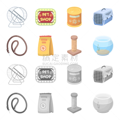 动物园,商店,狗链,分离着色,宠物,金属,食品,塑胶,喂养,收集