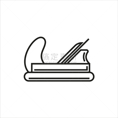 刨子,白色背景,计算机图标,分离着色,轮廓,白色,矢量,图像,标志,把手