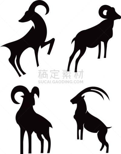 山羊,动物,抽象,分离着色,自然,概念,图像,雪,有角的,品牌名称