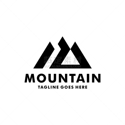 品牌名称,创造力,山,简单,雪,公园,模板,现代,设计,复古