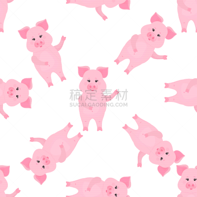 可爱的,猪,动物,卡通,幽默,农业,传统,春节,纺织品,坐