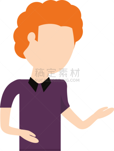 卡通,青年男人,可爱的,商务,人,衬衫,男人,概念,肖像,图像