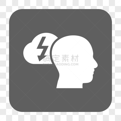 圆形,脑风暴,正方形,按钮,男人,符号,概念,策略,头痛,生病