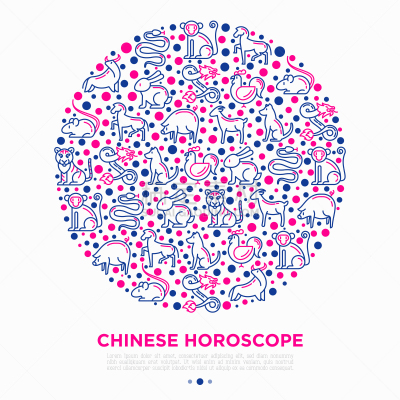 猴子,十二生肖,狗,模板,细的,猪,山羊,兔子,绘画插图