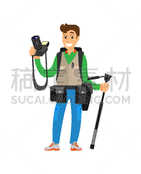 摄影师,分离着色,设备用品,青年人,职业,新闻记者,电视记者,专业人员,摄影