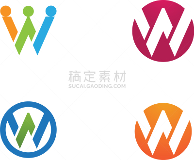 商务,符号,模板,品牌名称,英文字母W,图标,活力,计算机,效率,准确