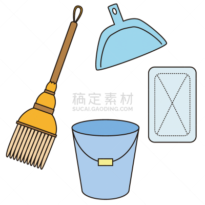 绘画插图,图像,手套,大桶,清洗剂,简单,女人,清洁手套,青年女人,20到29岁