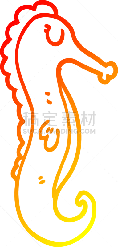 热,海马,山,铅笔画,图像,海洋,艺术,马,矢量,绘制