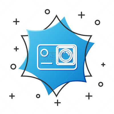white line action extreme camera icon isolated on