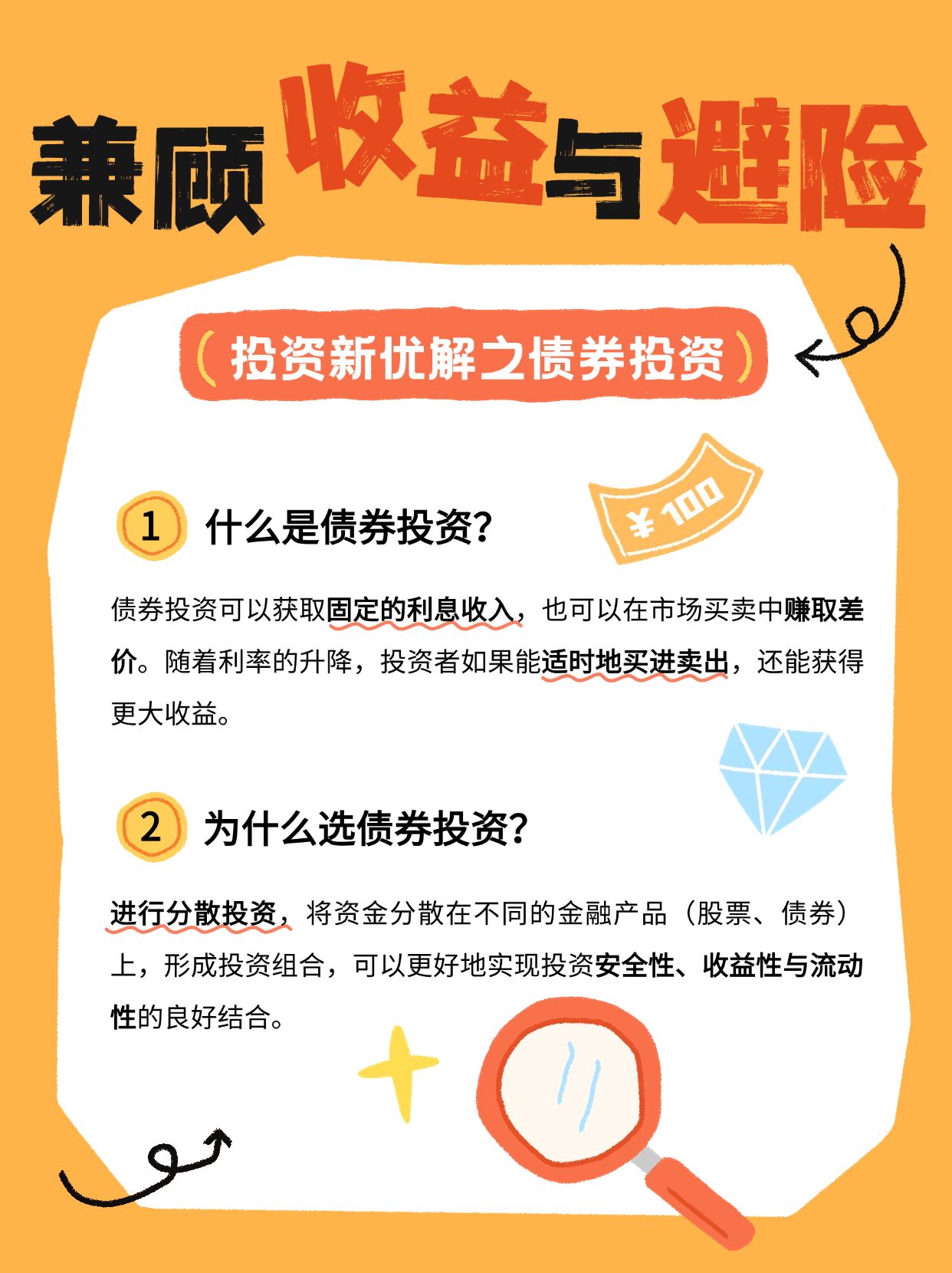 点击进入编辑 金融投资理财知识科普简约小红书配图预览效果