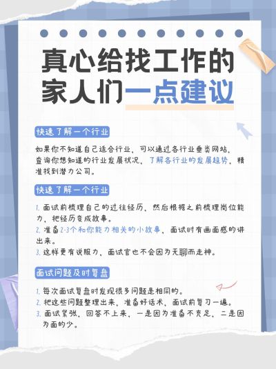 求职干货科普攻略小红书配图