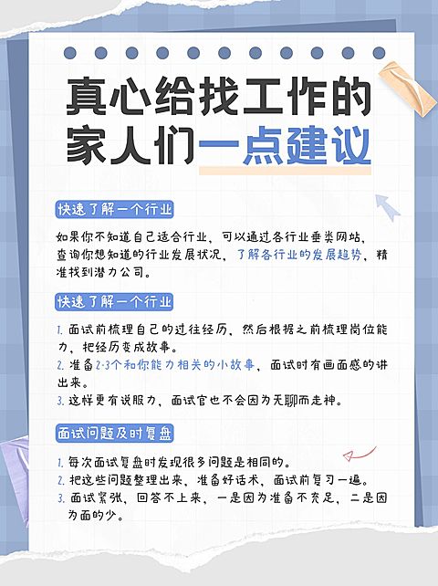 求职干货科普攻略小红书配图