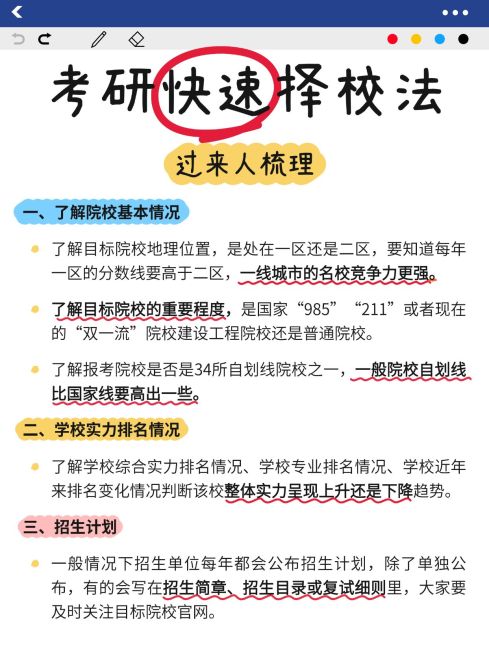 教育手帐风考研攻略划重点小红书配图预览效果