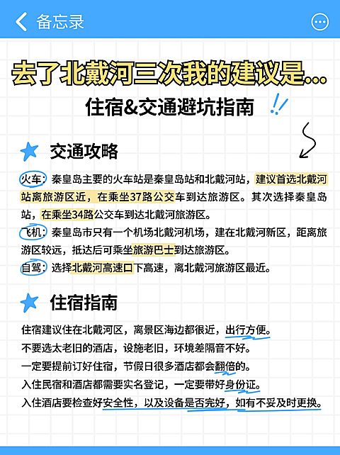 旅游攻略指南备忘录划重点小红书配图