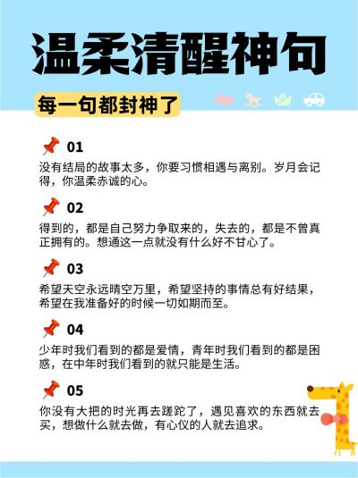 金句科普语录手帐风小红书配图