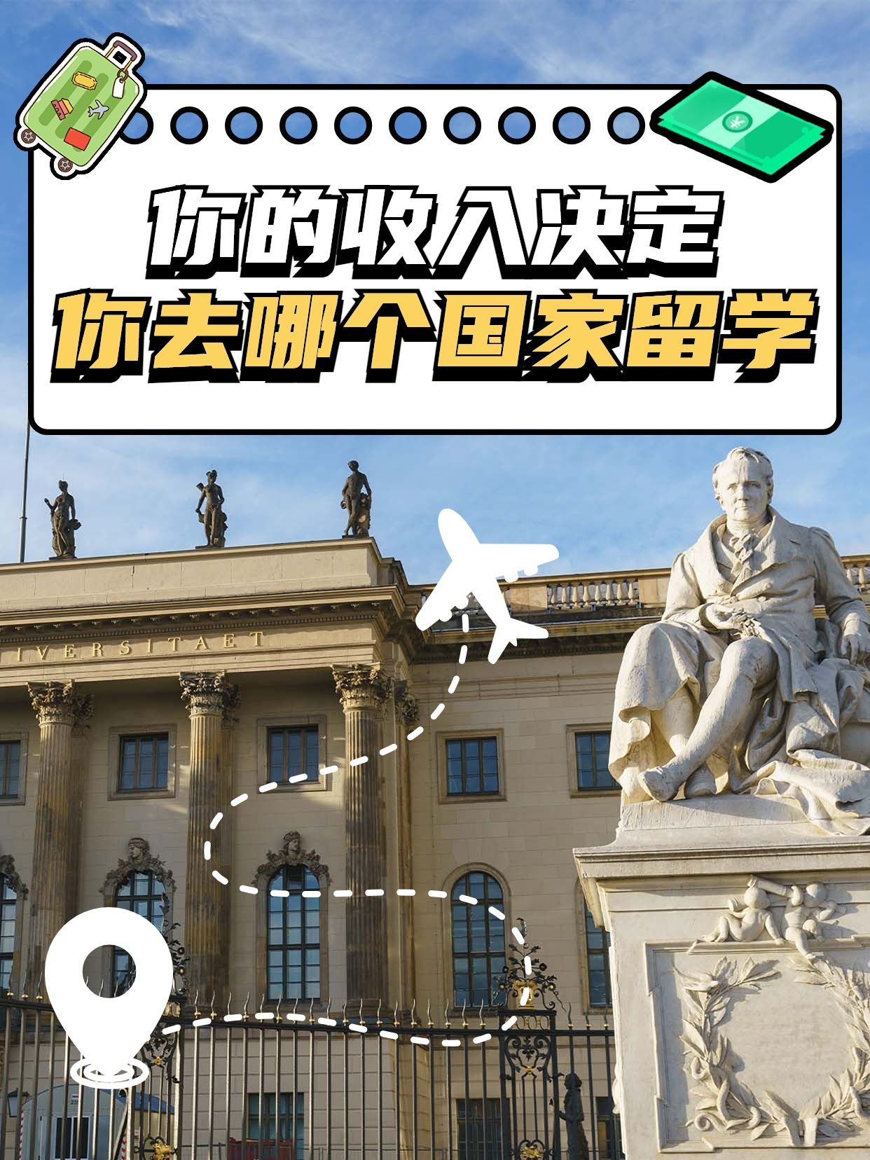 点击进入编辑 教育出国留学科普攻略小红书封面预览效果