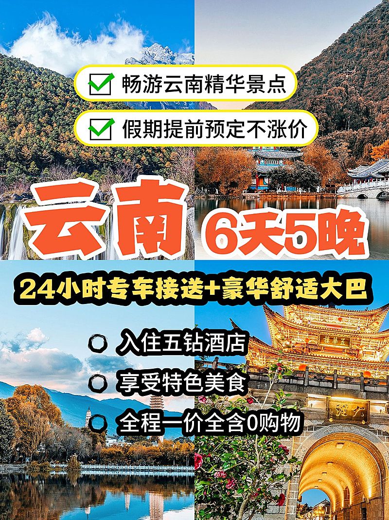 旅游攻略拼图花字小红书封面