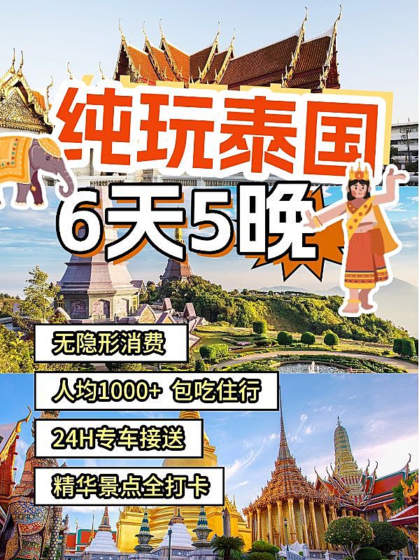 旅游攻略拼图花字小红书封面