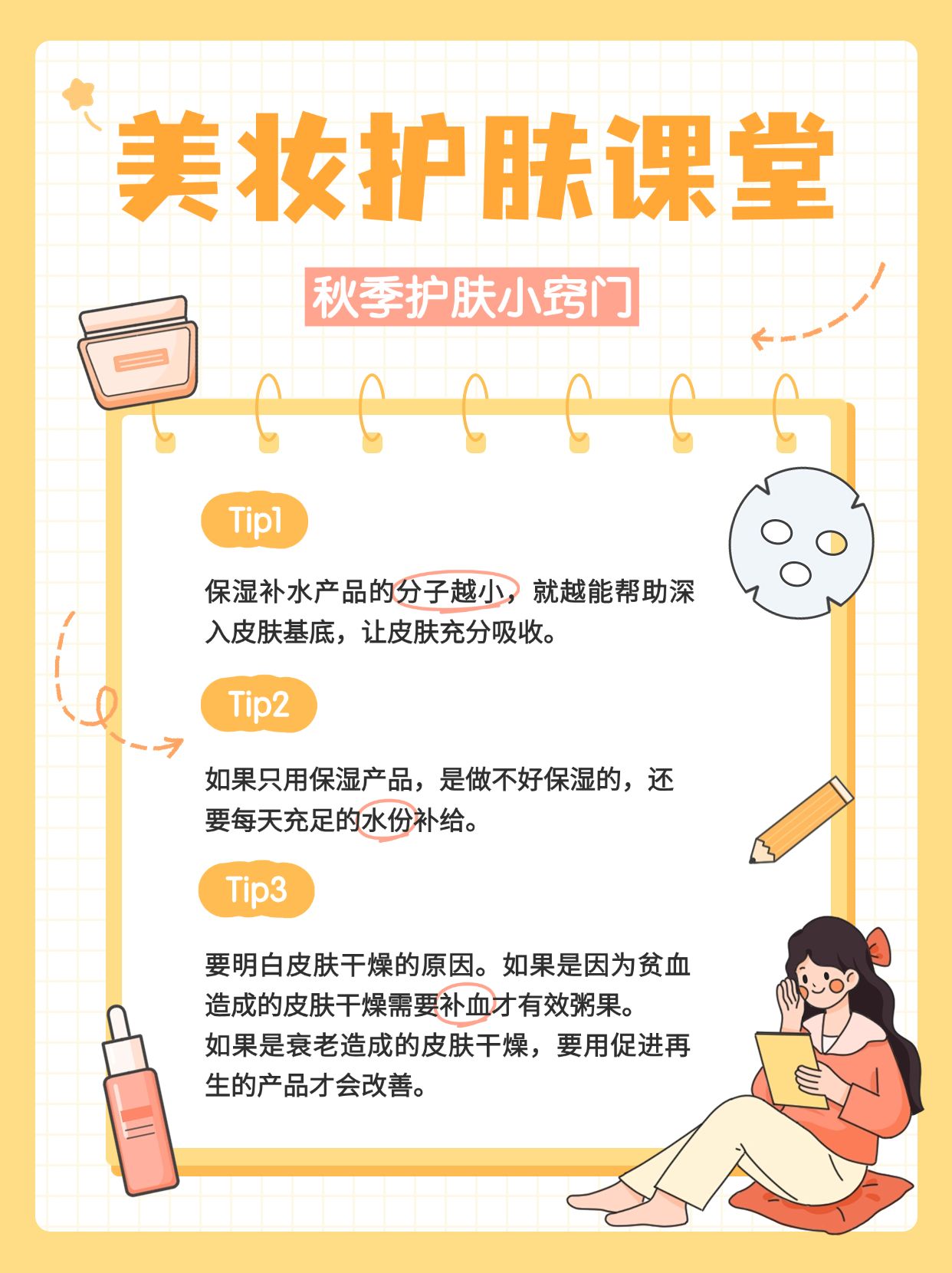 美容美妆护肤科普小红书配图