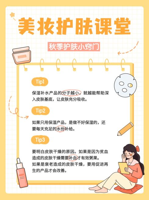 美容美妆护肤科普小红书配图预览效果