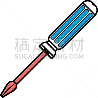 彩色图片,螺丝刀,菲利普斯,横截面,金属质感,塑胶,金属,钢铁,剪影