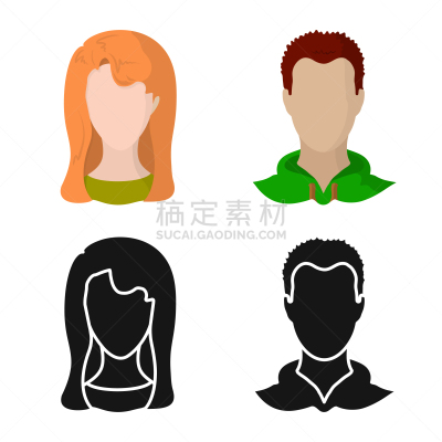 标志,专业人员,分离着色,假发,男人,肖像,图像,女人,摄影,收集