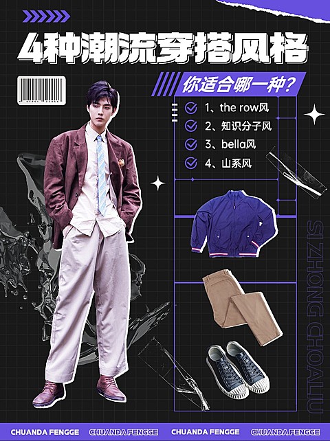 服饰箱包穿搭攻略潮流感小红书配图