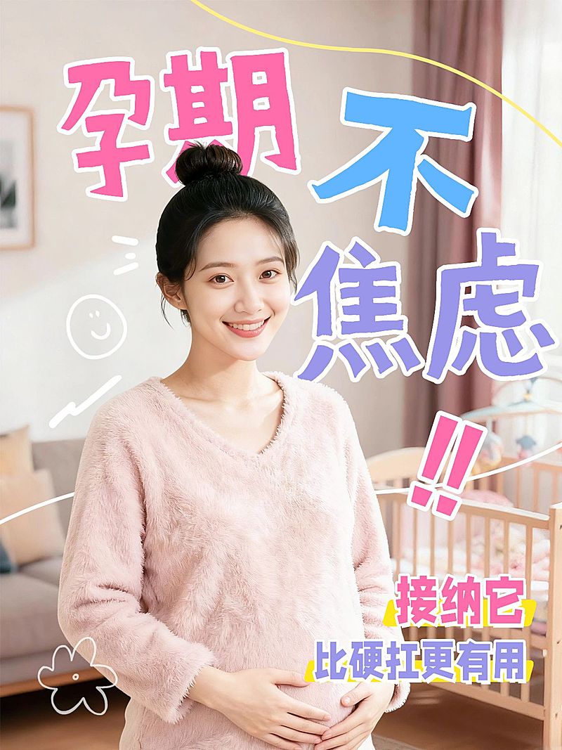 母婴亲子孕产孕期心态调节方法分享人像小红书封面