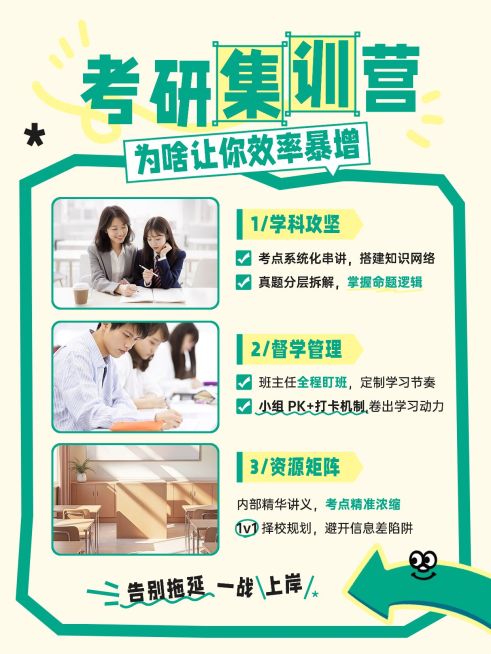 教育培训学历教育考研培训课程介绍拼图小红书配图预览效果