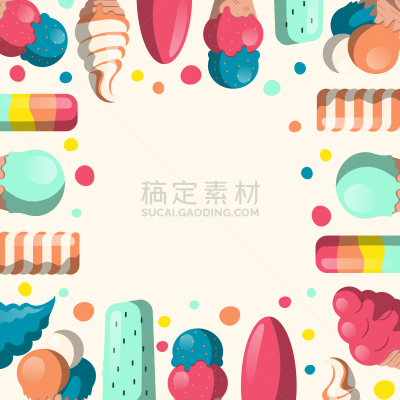 边框,甜点心,夏天,果汁,酸奶,焦糖,背景,多色的,冰淇淋,聚会