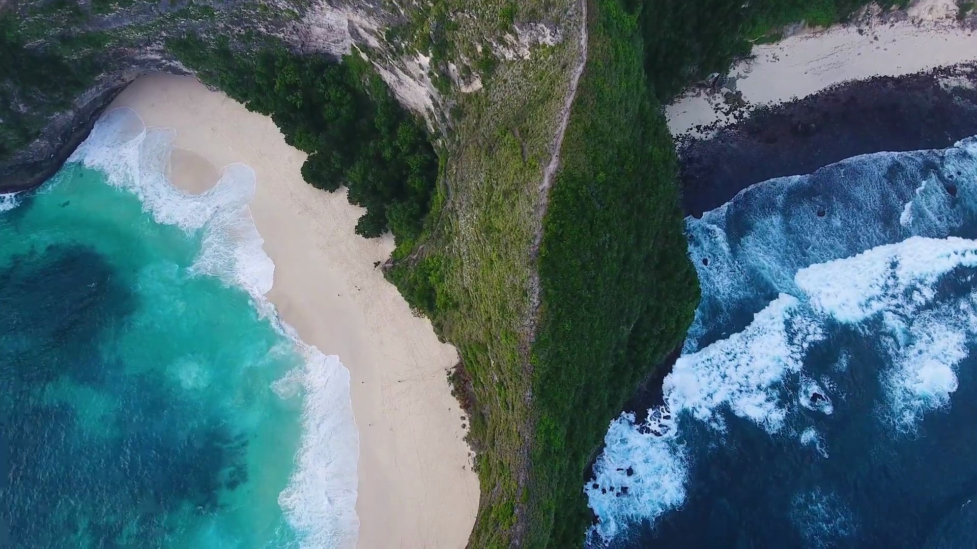 Kelingking海滩鸟瞰，Nusa Penida