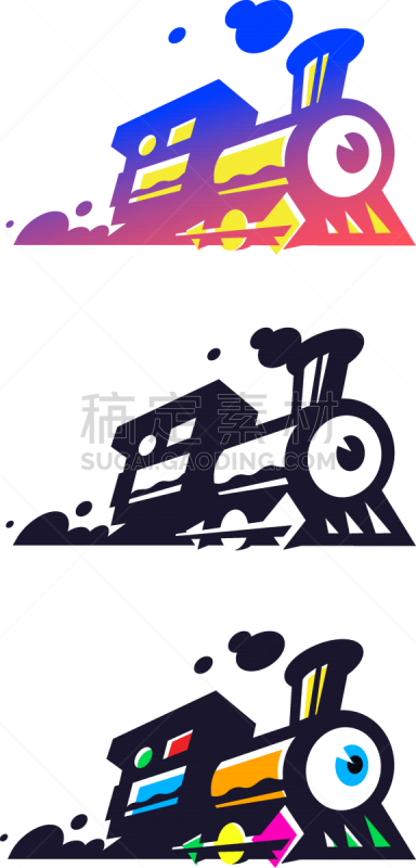 图标,机车,平坦的,迅速,篷车,餐馆,品牌名称,艺术品,复古