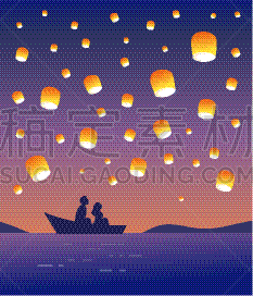 泰国,天空,元宵节,家庭,夜晚,夏天,概念,飞,庆祝