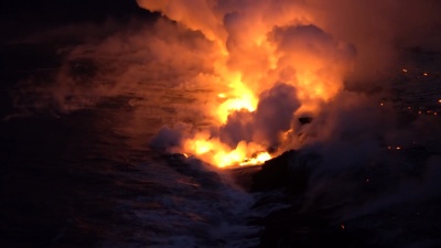 活跃的火山喷发熔岩夏威夷