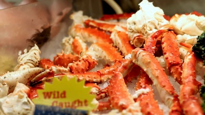 海鲜，螃蟹，虾，杂货店，熟食店，食物，鱼