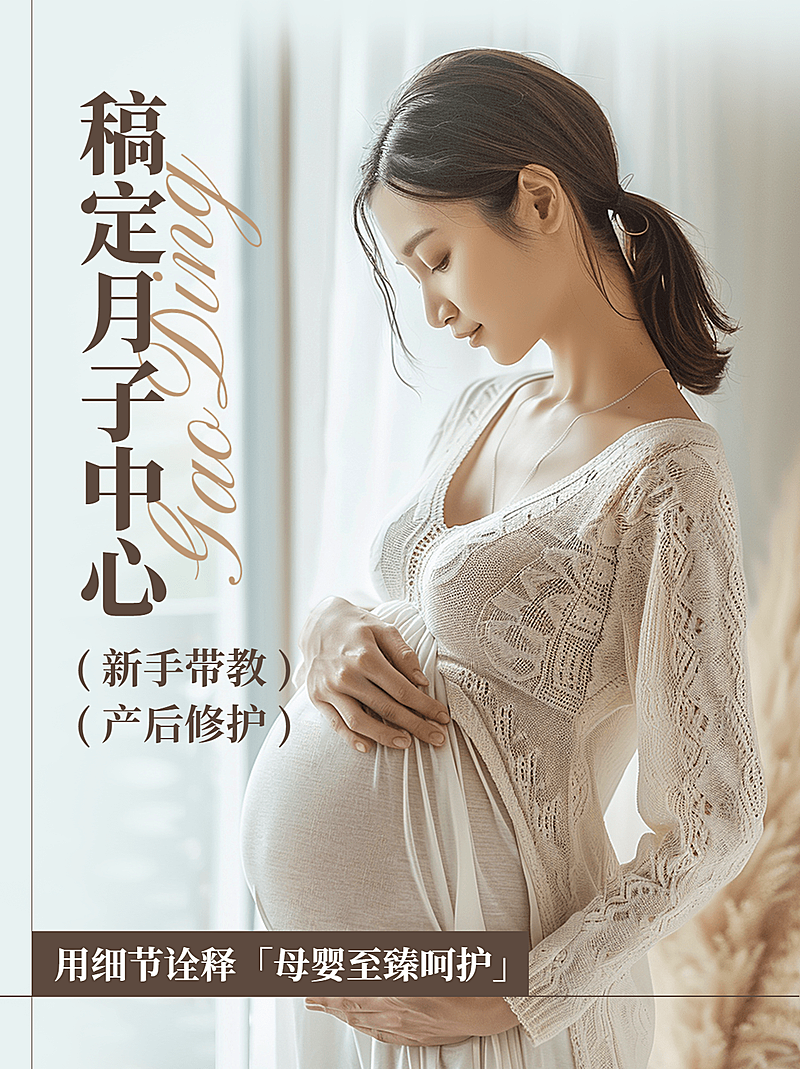母婴月子中心机构宣传小红书封面AIGC