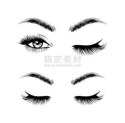 品牌名称,人的脸部,绘画插图,眉毛,美,睫毛,矢量,人的眼睛,设计,布置