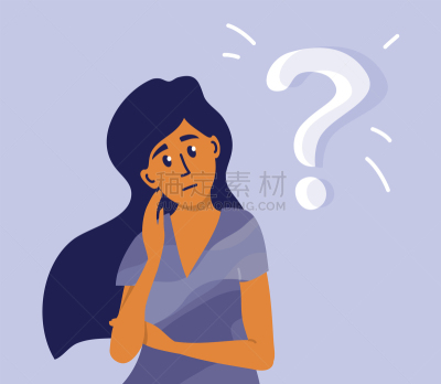 女孩,绘画插图,问号,矢量,背景分离,肖像,平衡,儿童,想法,想