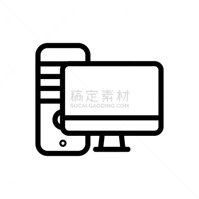 台式个人电脑,商务,主机,计算机,概念,技术,图像,液晶显示,无人,矢量