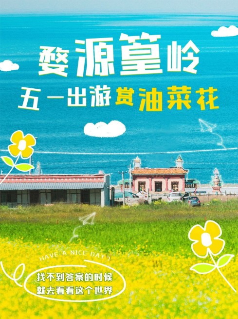 旅游婺源乡村油菜花攻略实景涂鸦清新小红书封面预览效果