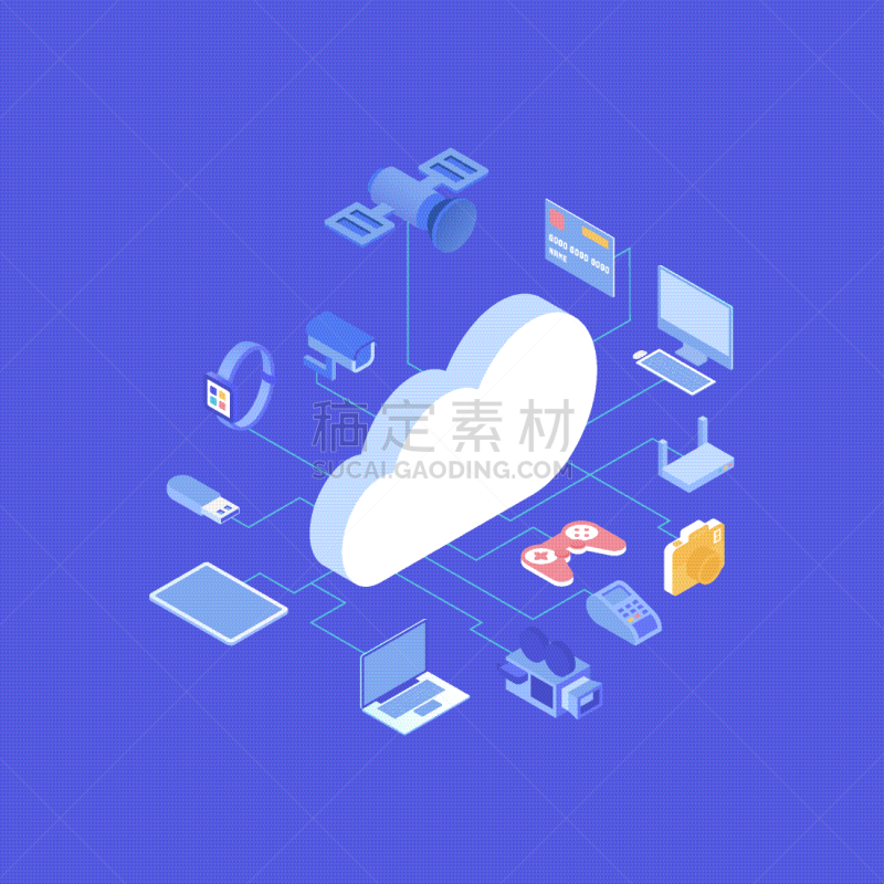 云计算,概念,矢量,绘画插图,传媒,策略,技术,云,智能手表,商业金融和工业