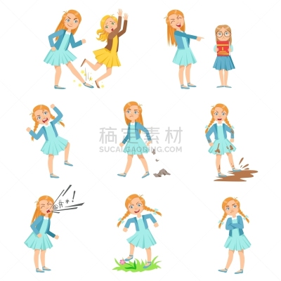 古老的,代表,女孩,儿童,垃圾,欺凌,坚持,进攻