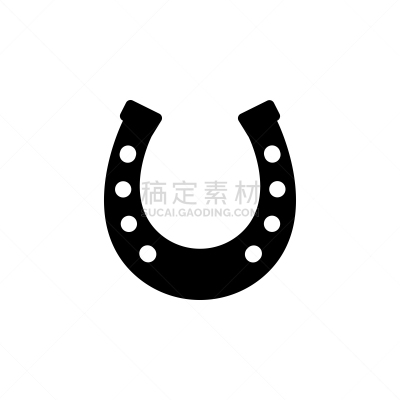 计算机图标,马蹄铁,分离着色,白色背景,鞋子,简单,复古风格,现代,钢铁,设备用品