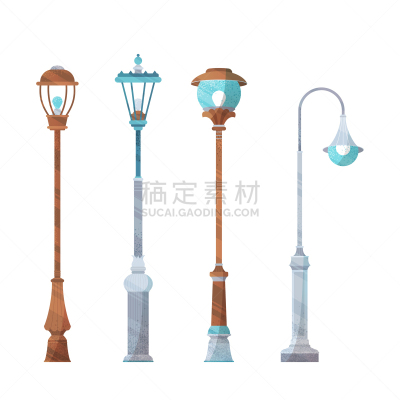 路灯,矢量,噪声,灯笼,背景分离,照明设备,公园,复古风格,杆,户外